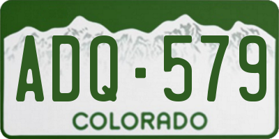CO license plate ADQ579