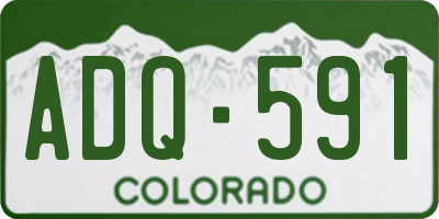 CO license plate ADQ591
