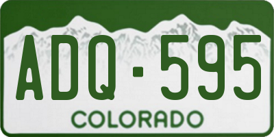 CO license plate ADQ595