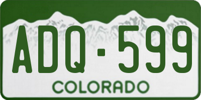 CO license plate ADQ599