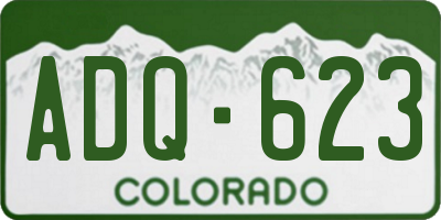 CO license plate ADQ623