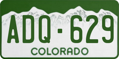 CO license plate ADQ629