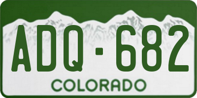 CO license plate ADQ682