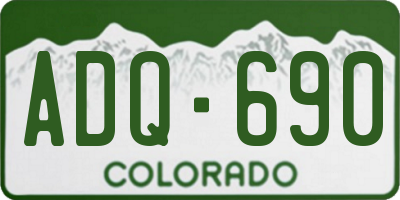 CO license plate ADQ690