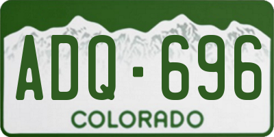 CO license plate ADQ696