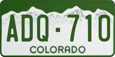 CO license plate ADQ710