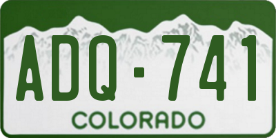 CO license plate ADQ741