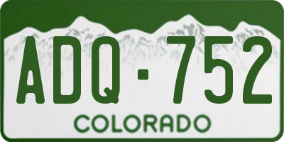 CO license plate ADQ752