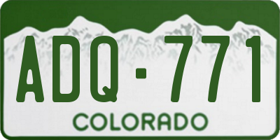 CO license plate ADQ771