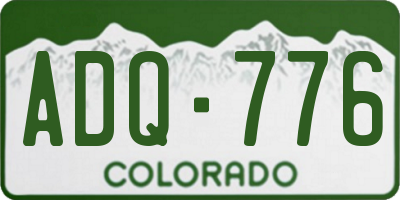 CO license plate ADQ776