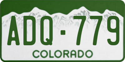 CO license plate ADQ779