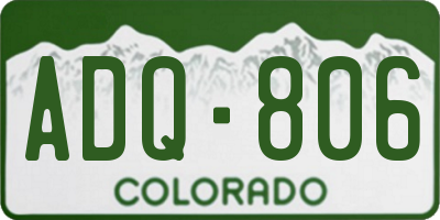 CO license plate ADQ806