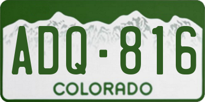 CO license plate ADQ816