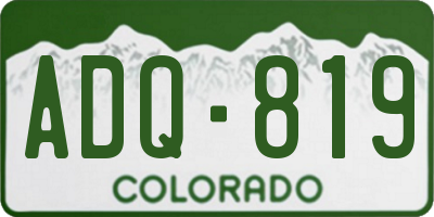 CO license plate ADQ819