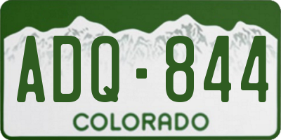 CO license plate ADQ844