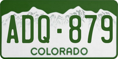 CO license plate ADQ879