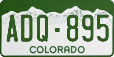 CO license plate ADQ895