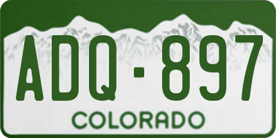 CO license plate ADQ897