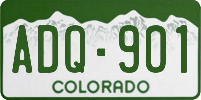 CO license plate ADQ901