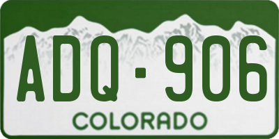 CO license plate ADQ906