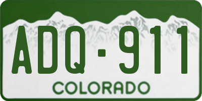 CO license plate ADQ911
