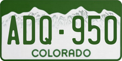 CO license plate ADQ950