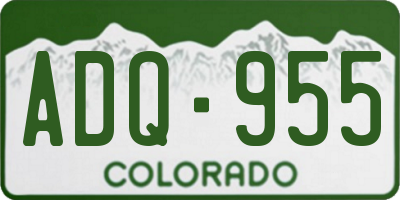 CO license plate ADQ955