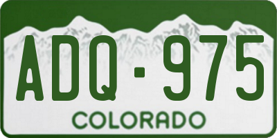 CO license plate ADQ975