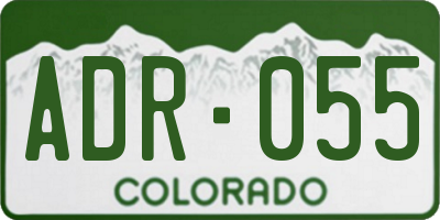 CO license plate ADR055