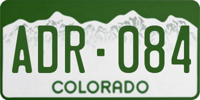 CO license plate ADR084