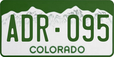 CO license plate ADR095