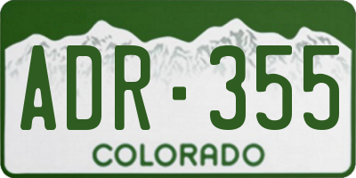 CO license plate ADR355