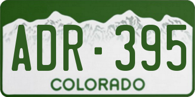 CO license plate ADR395