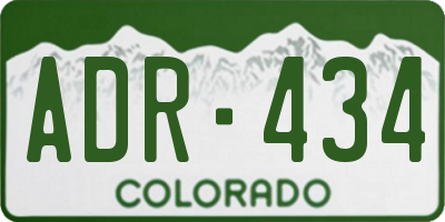 CO license plate ADR434