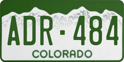 CO license plate ADR484