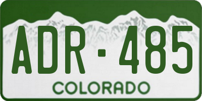 CO license plate ADR485