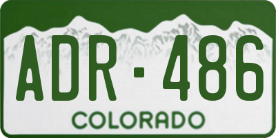 CO license plate ADR486