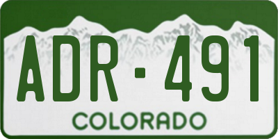 CO license plate ADR491