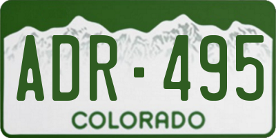 CO license plate ADR495