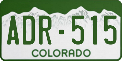 CO license plate ADR515