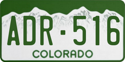 CO license plate ADR516