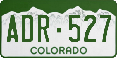 CO license plate ADR527