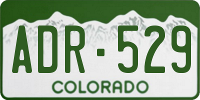 CO license plate ADR529