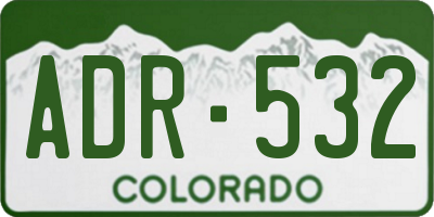 CO license plate ADR532