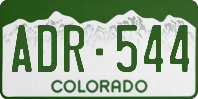 CO license plate ADR544