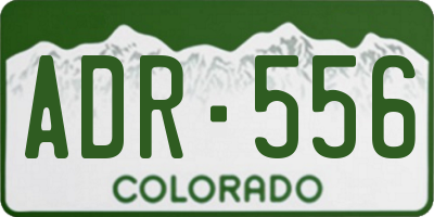 CO license plate ADR556