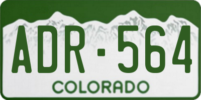 CO license plate ADR564