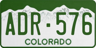 CO license plate ADR576