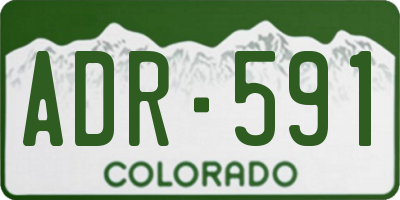 CO license plate ADR591
