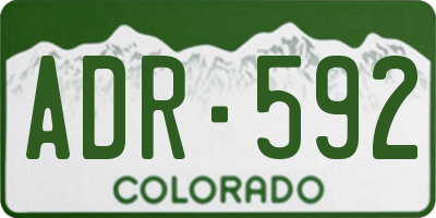 CO license plate ADR592
